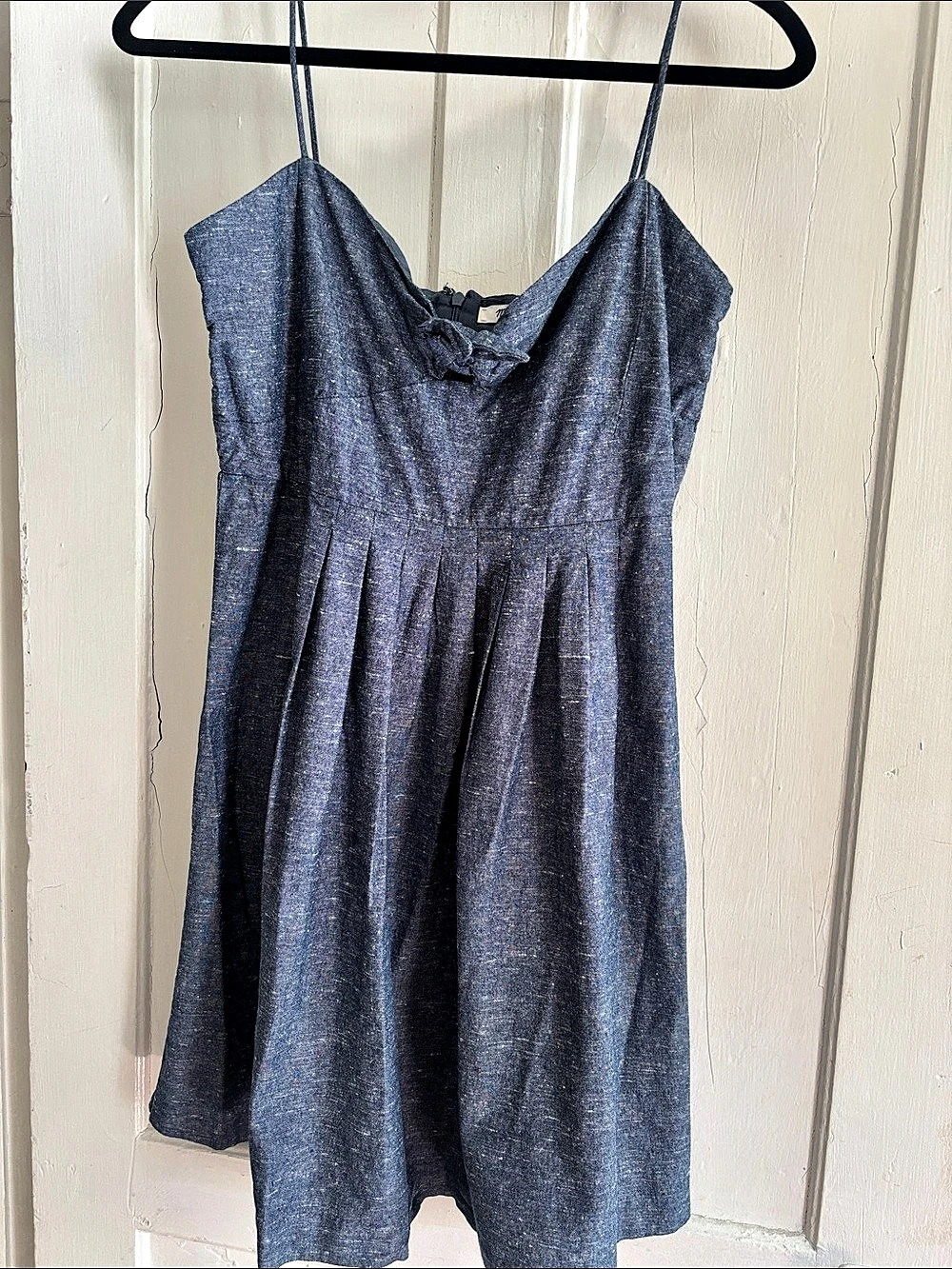 Madewell Chambray Tie-Front Cutout Dress Size 8